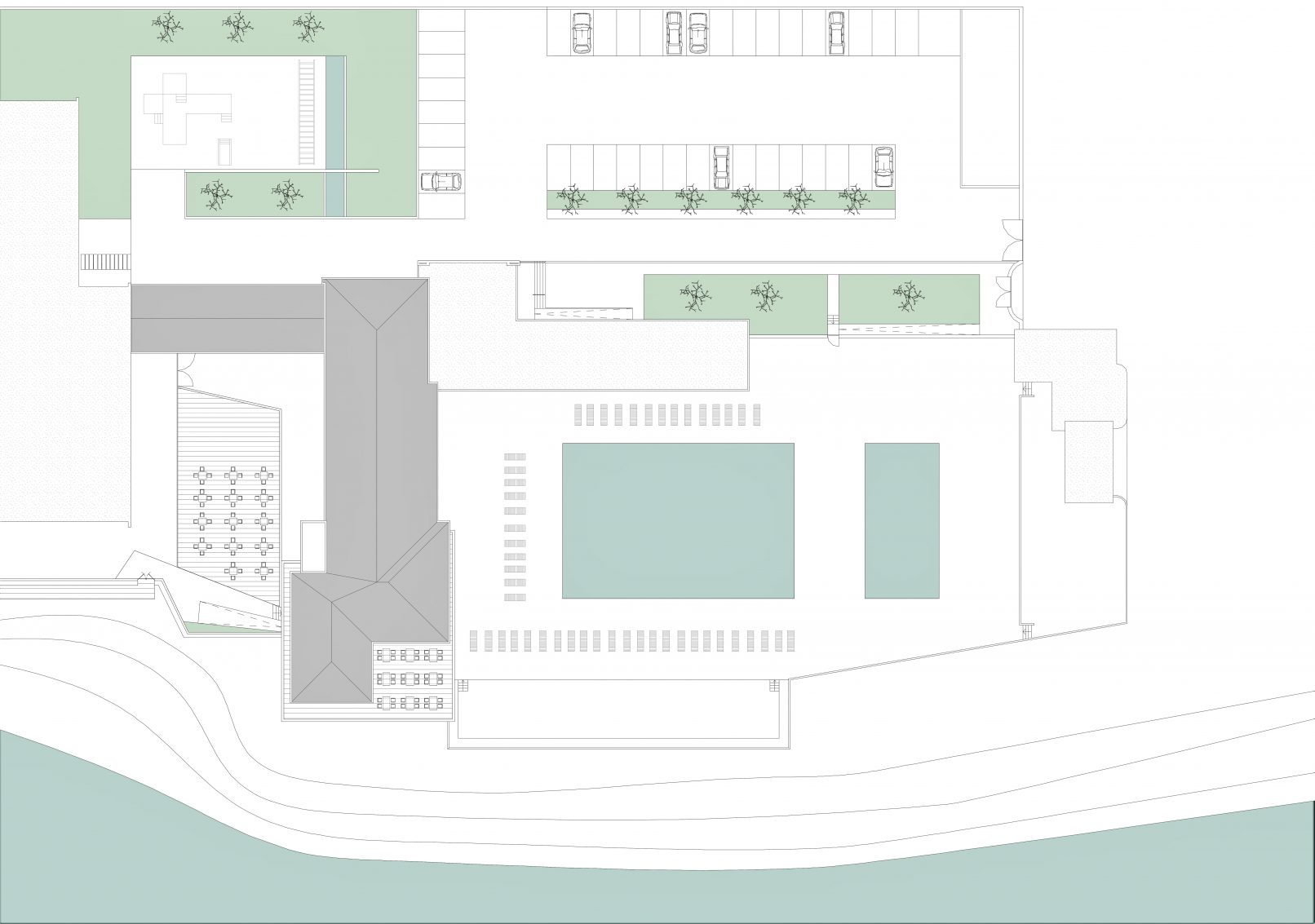 Piscinas da Granja com Arquitectura do atelier Oval