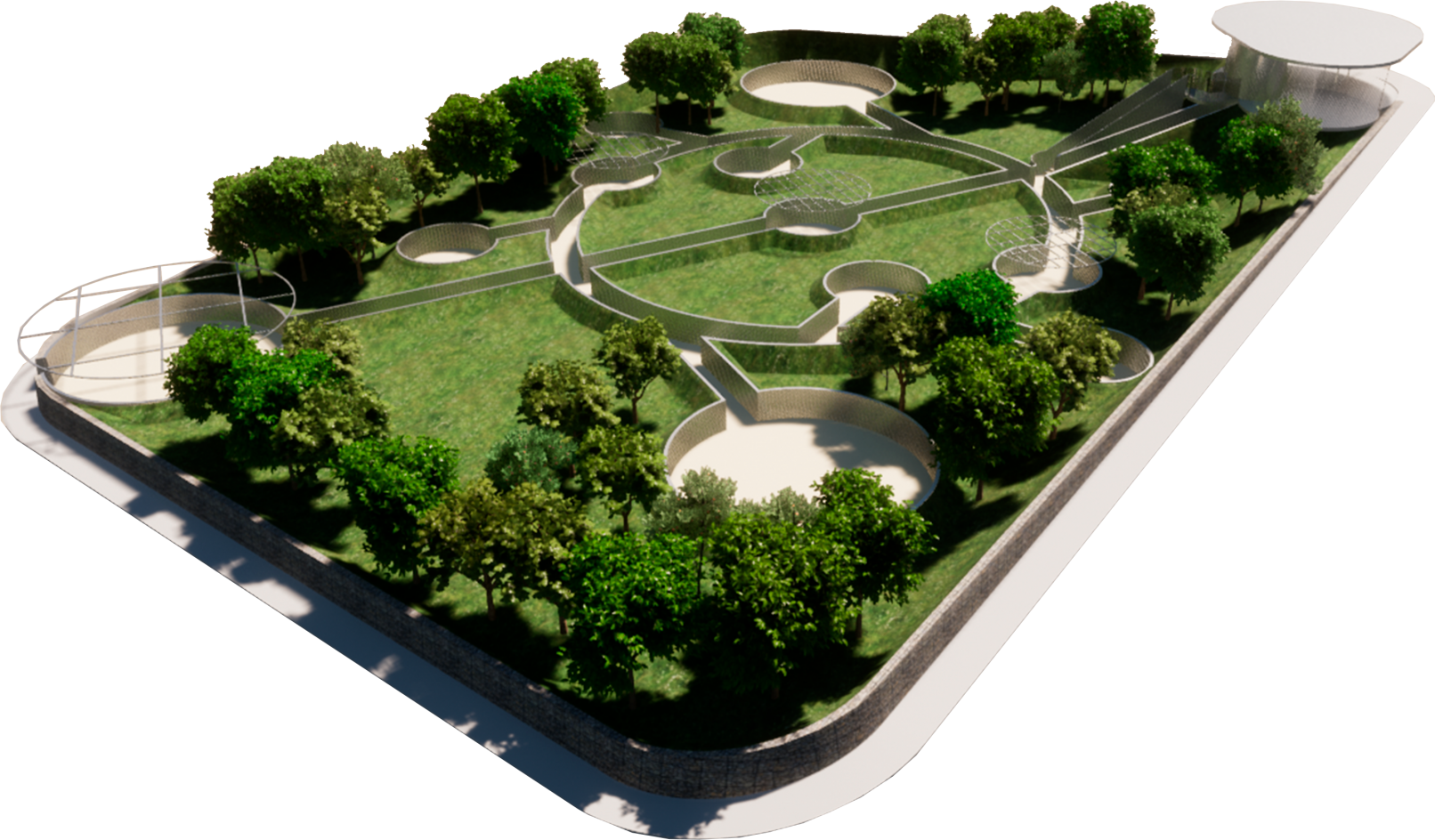 Jardim Sensorial com Arquitectura do atelier Oval