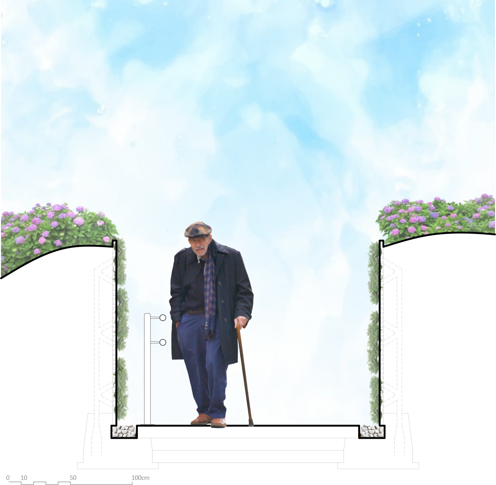 Jardim Sensorial com Arquitectura do atelier Oval