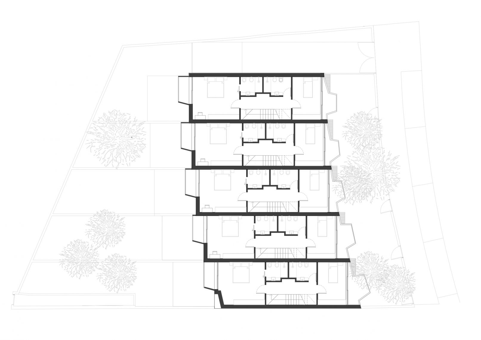 Conjunto Residencial de Campinas com Arquitectura do atelier Oval